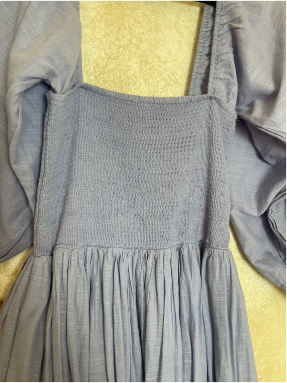 Free People Perfect Storm Smocked Eyelet Maxi Dress Lavender Purple Size S - Picture 9 of 16
